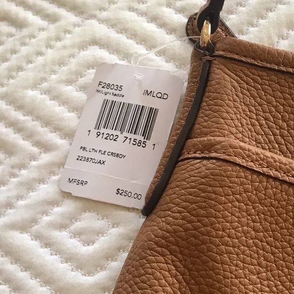 NWT Coach Brown Leather Crossbody - Picture 2 of 5